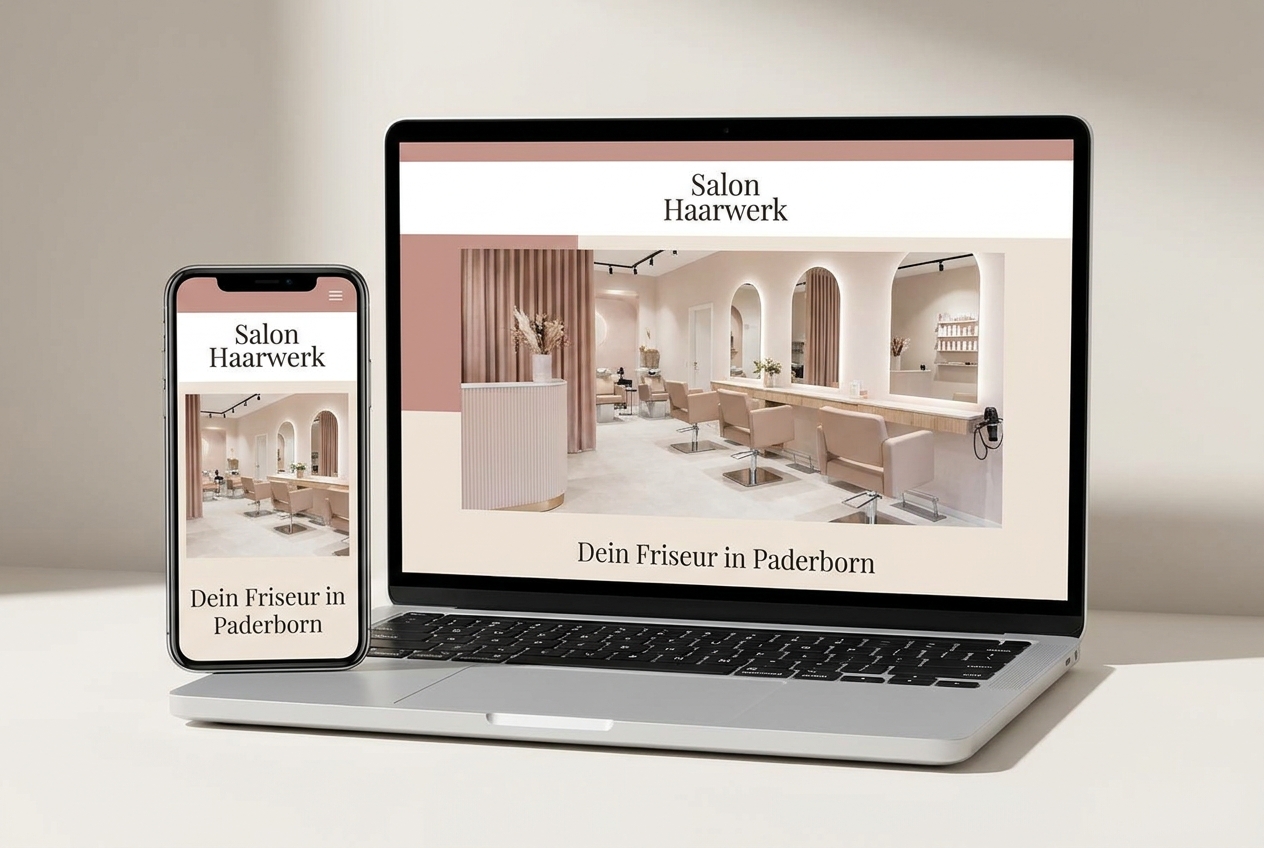 Webseite für Salon Haarwerk
